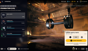 Committing crafting resources to the Expedition Project in Arc Raiders.