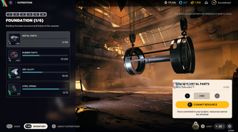 Committing crafting resources to the Expedition Project in Arc Raiders.