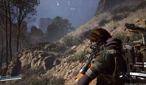 Aiming with a switched shoulder in Arc Raiders.