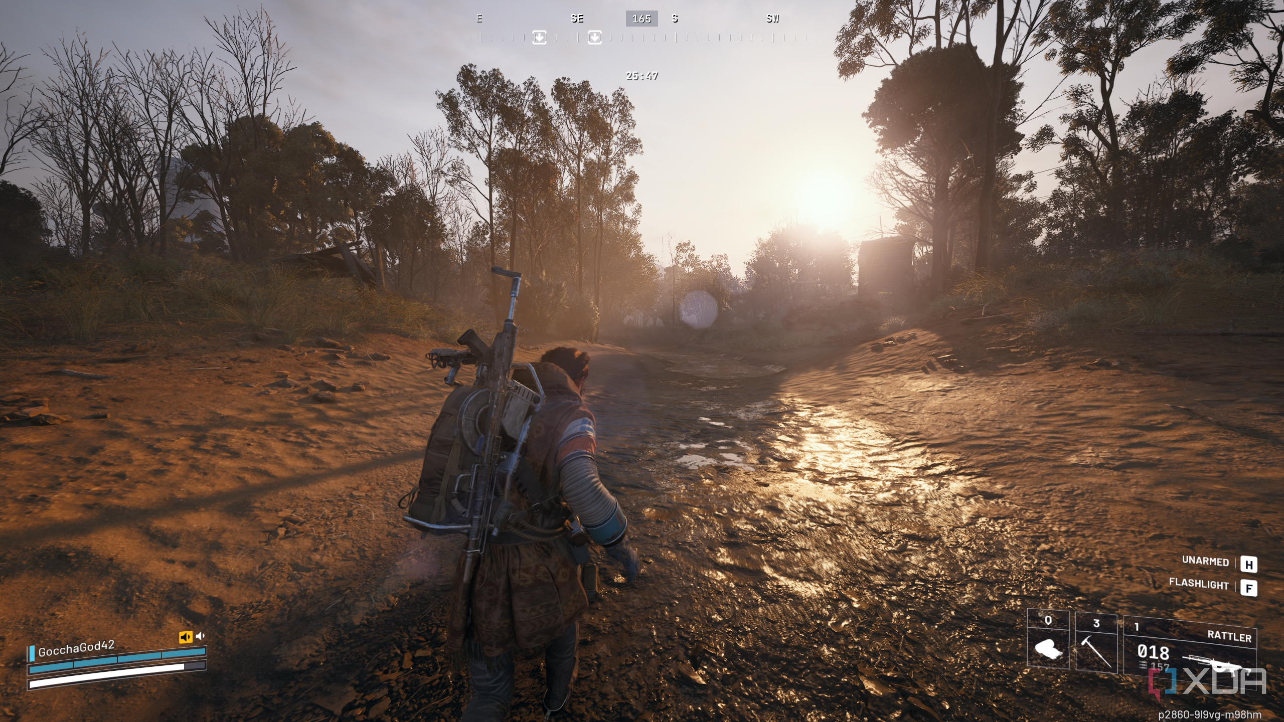 Lens flair in Arc Raiders.