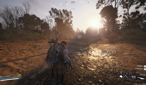 Lens flair in Arc Raiders.
