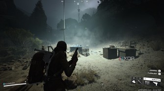 Gameplay screenshot of a night-time raid in Arc Raiders.