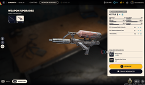 Upgrading a weapon in Arc Raiders.