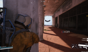 Hiding from a huge Rocketeer in Arc Raiders.