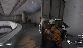 Using a barricade in Arc Raiders.