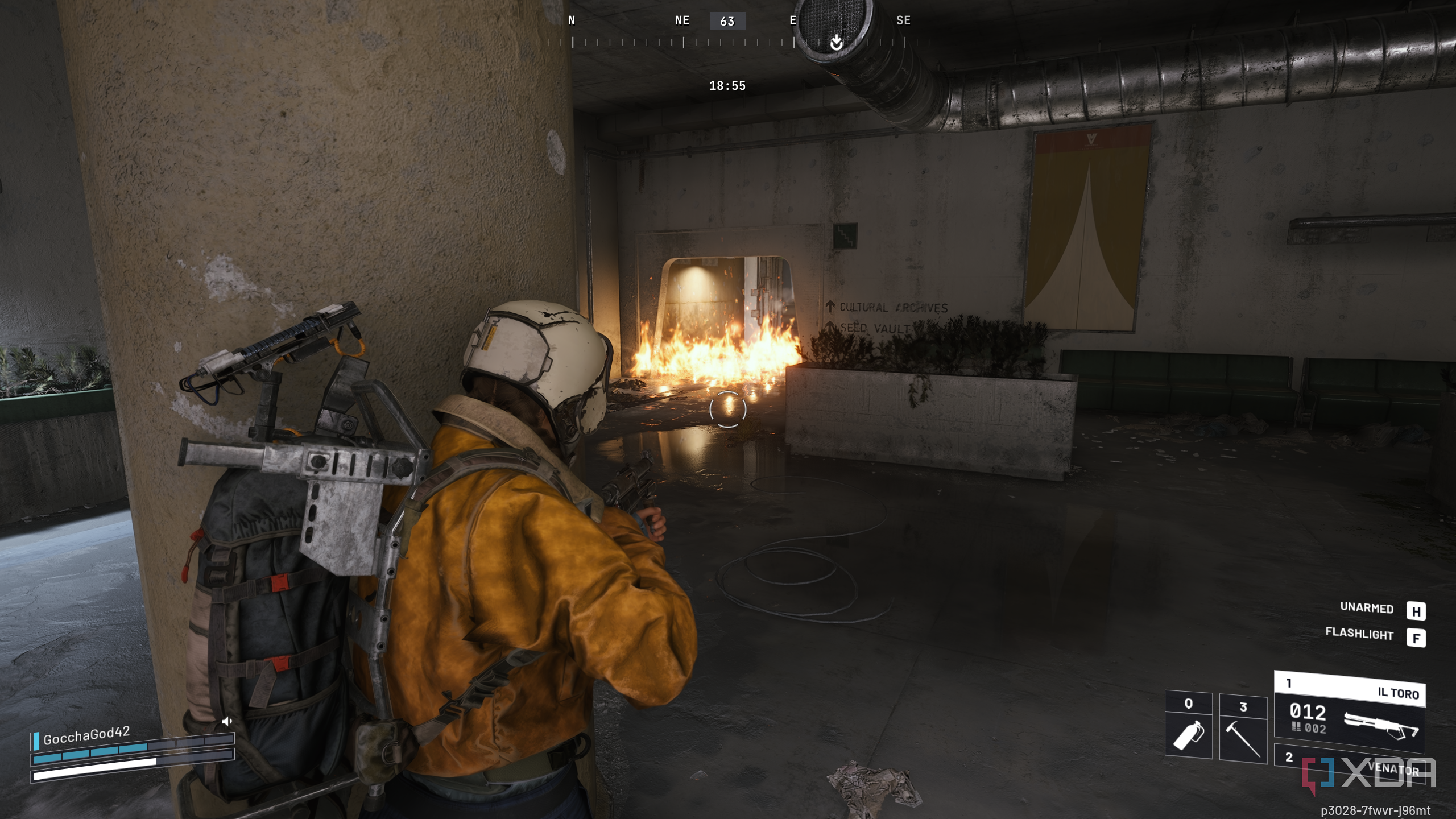 Using a blaze grenade in Arc Raiders.