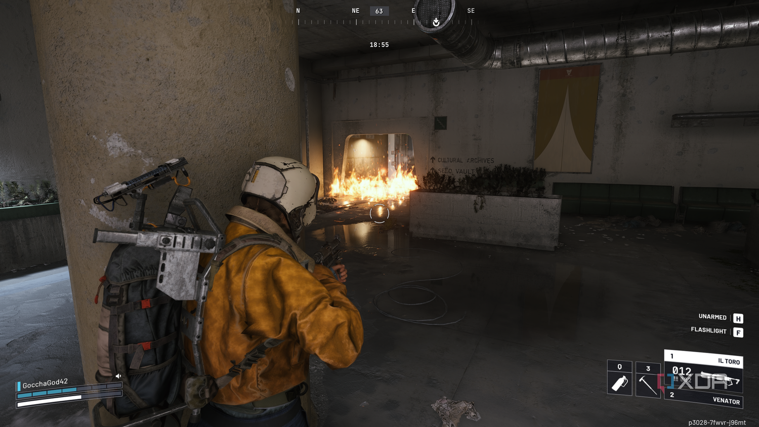 Using a blaze grenade in Arc Raiders.