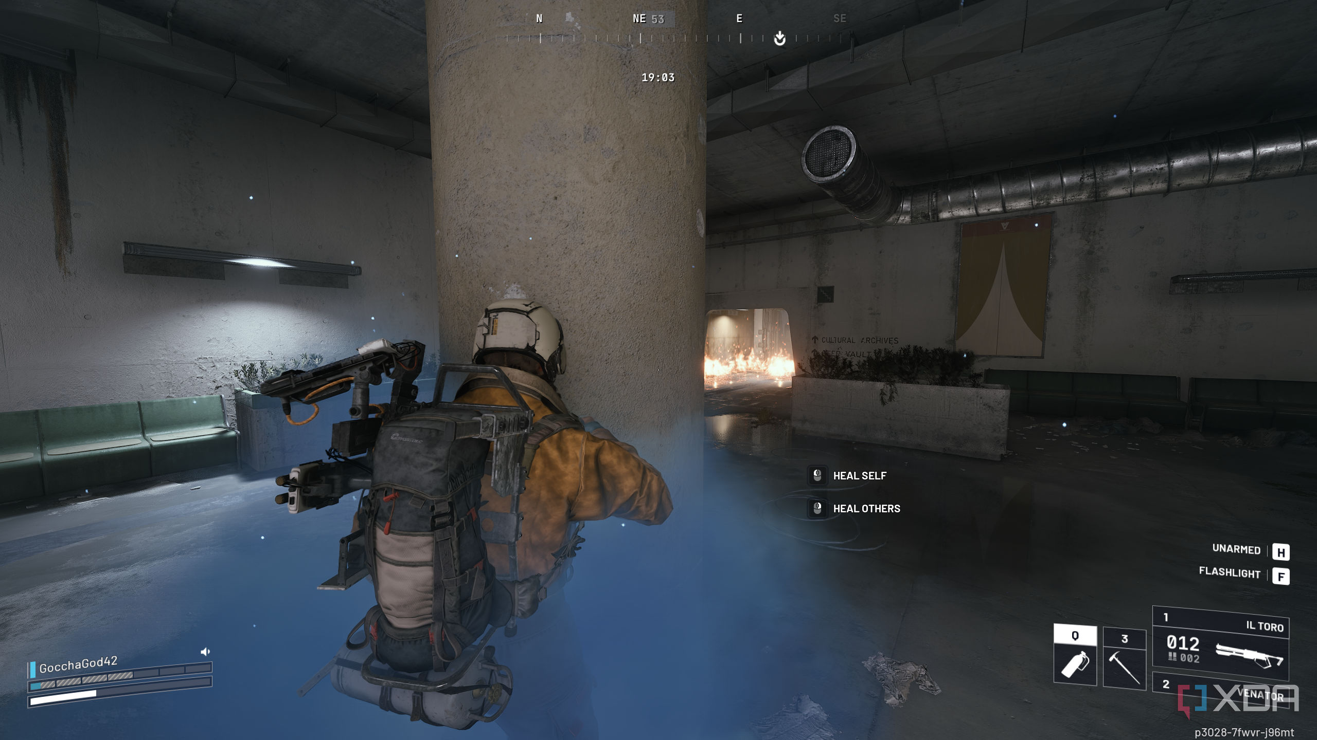 Healing behind cover in Arc Raiders.