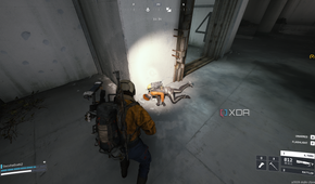 A knocked-out raider in Arc Raiders.