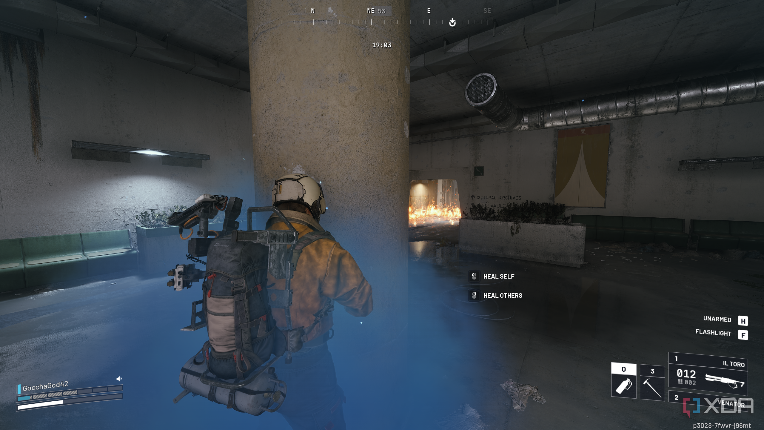 Healing behind cover in Arc Raiders.