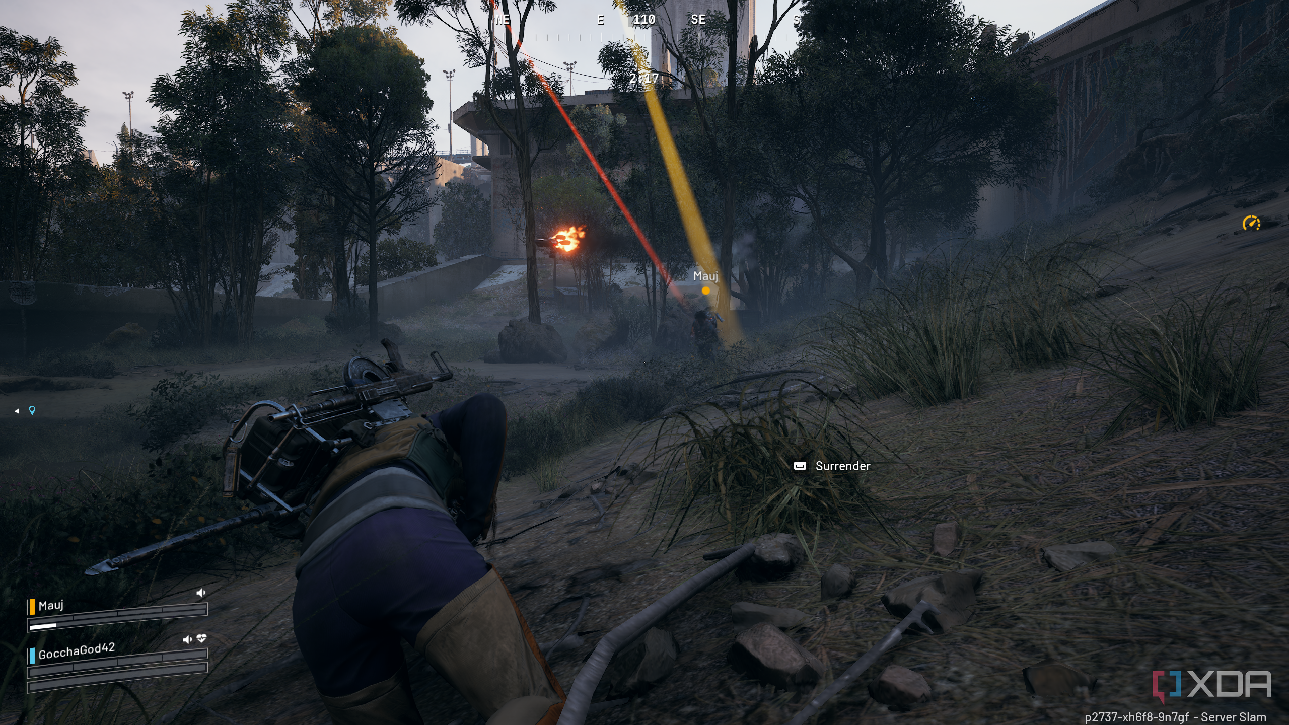 Two drones destroying a team of two in Arc Raiders.