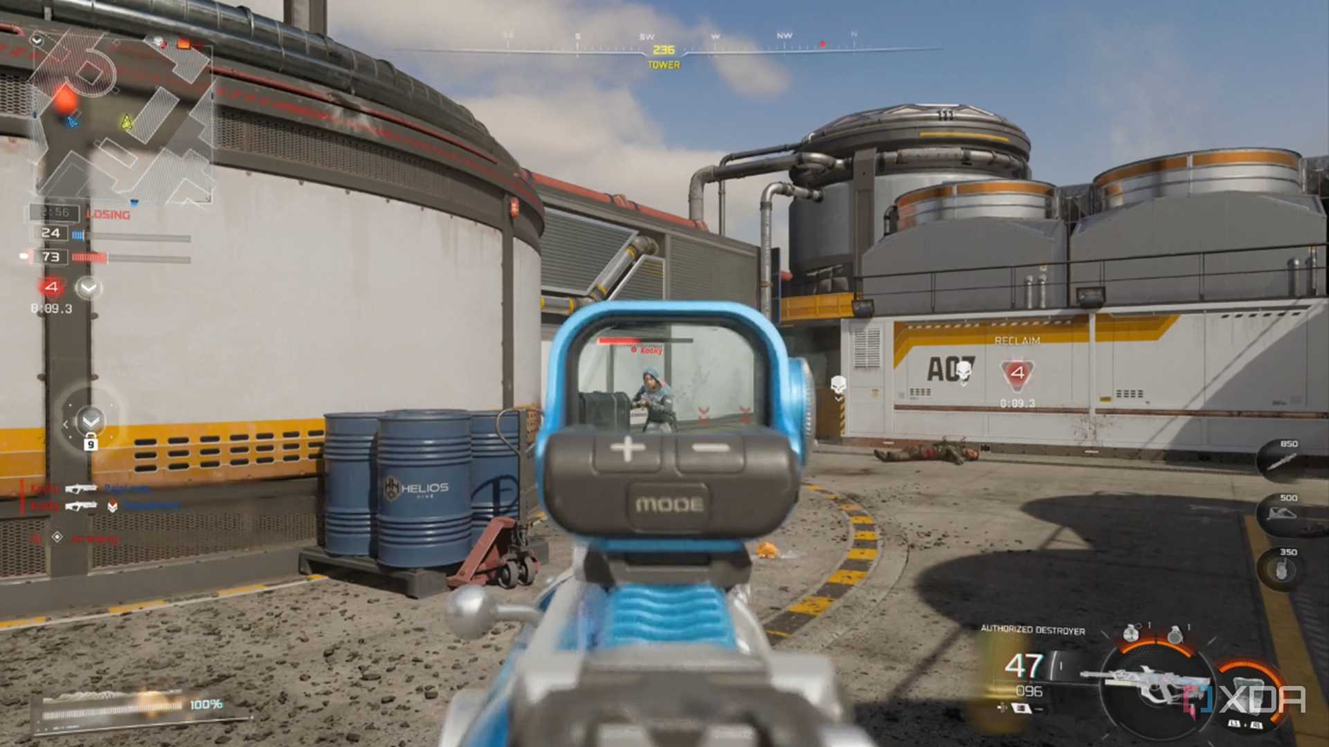 A screenshot of multiplayer gameplay from Call of Duty: Black Ops 7