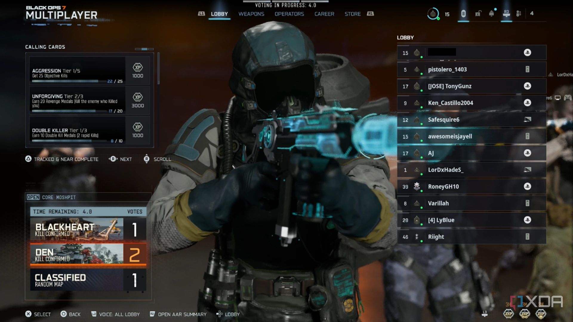 A screenshot of multiplayer lobby from Call of Duty: Black Ops 7