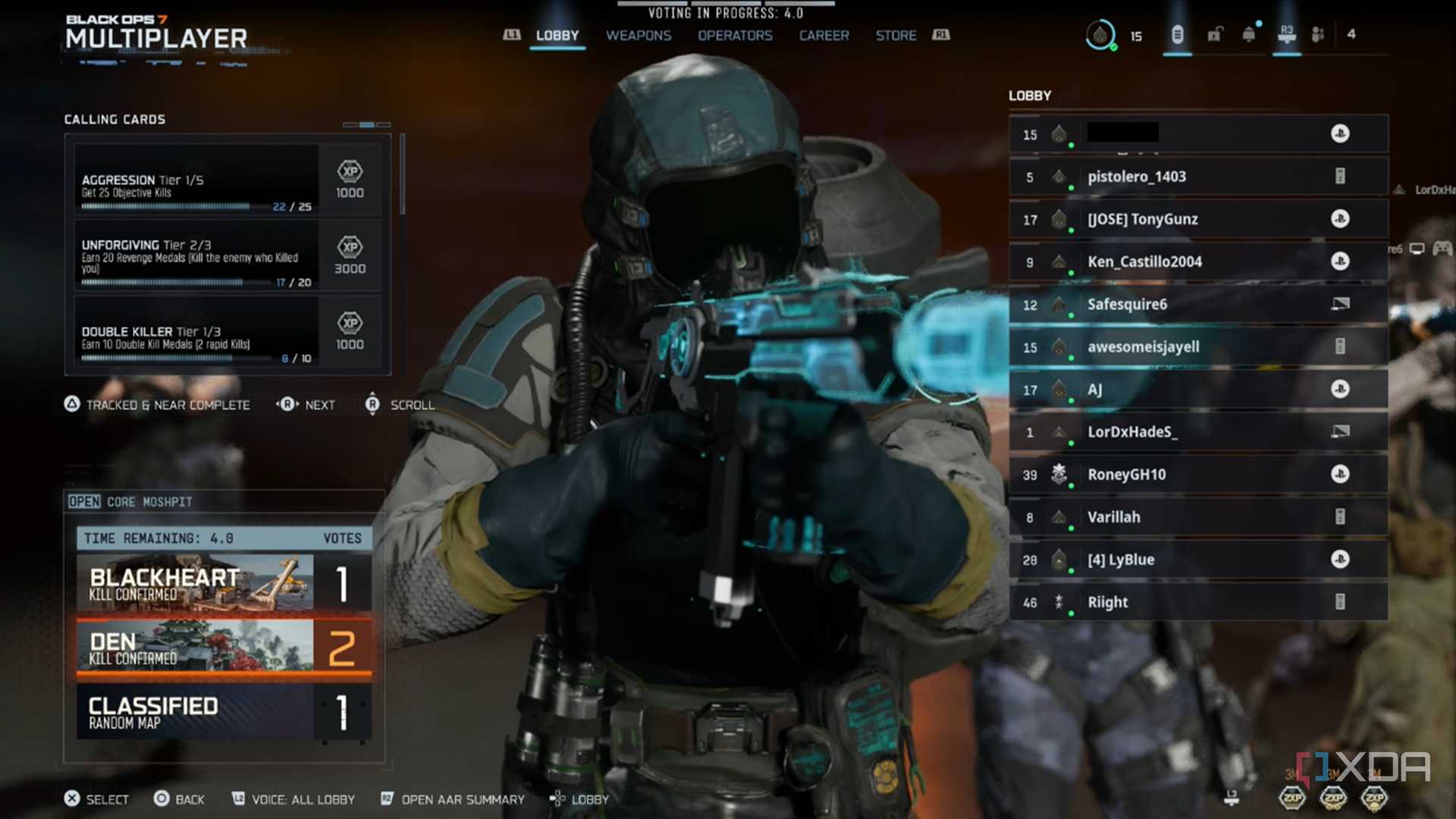 A screenshot of multiplayer lobby from Call of Duty: Black Ops 7