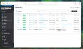 Containers list in Portainer