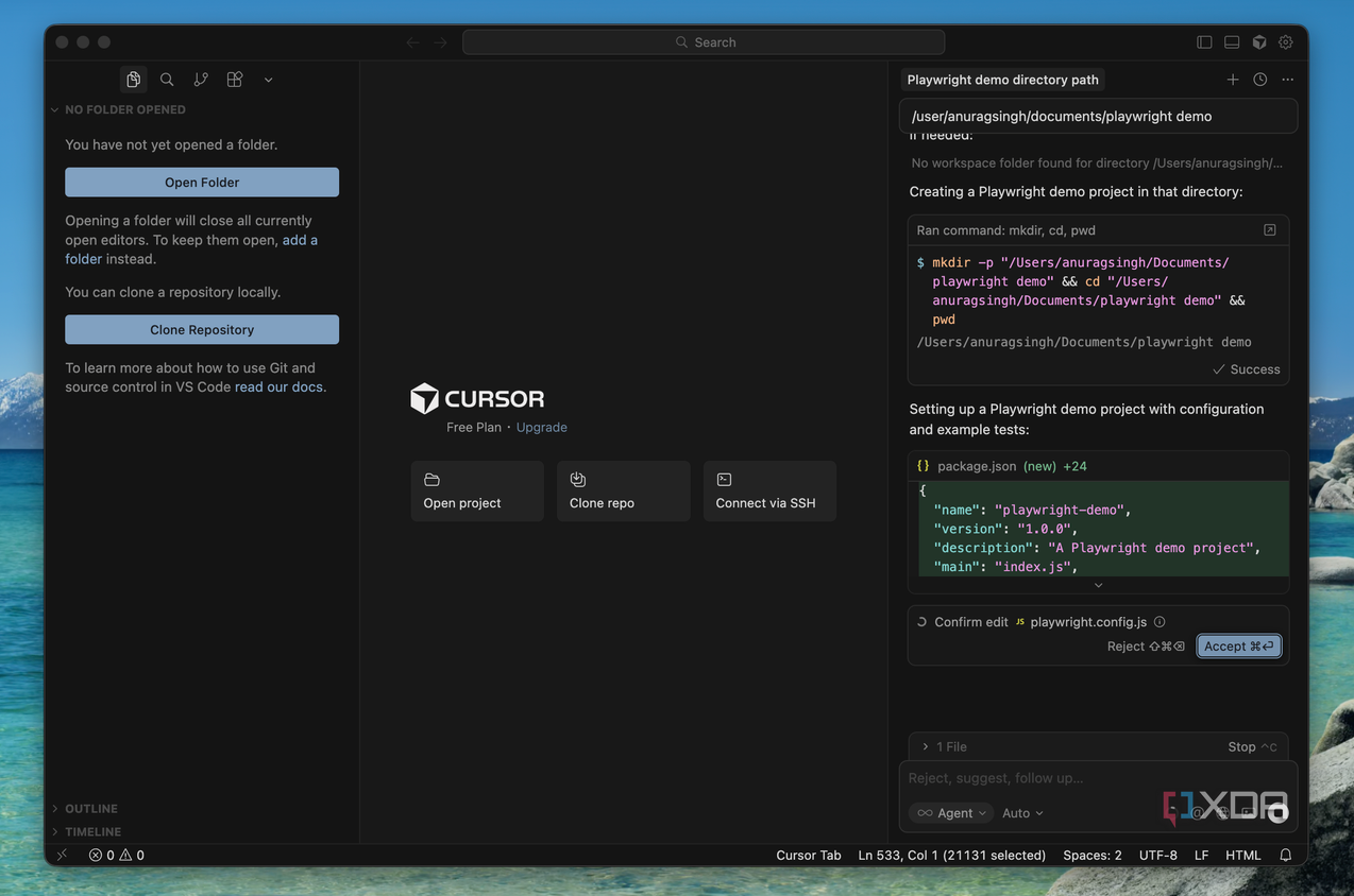 cursor home