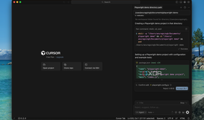 cursor homepage with agent