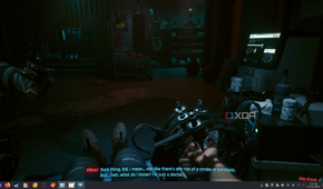 Cyberpunk 2077 gameplay on Bazzite