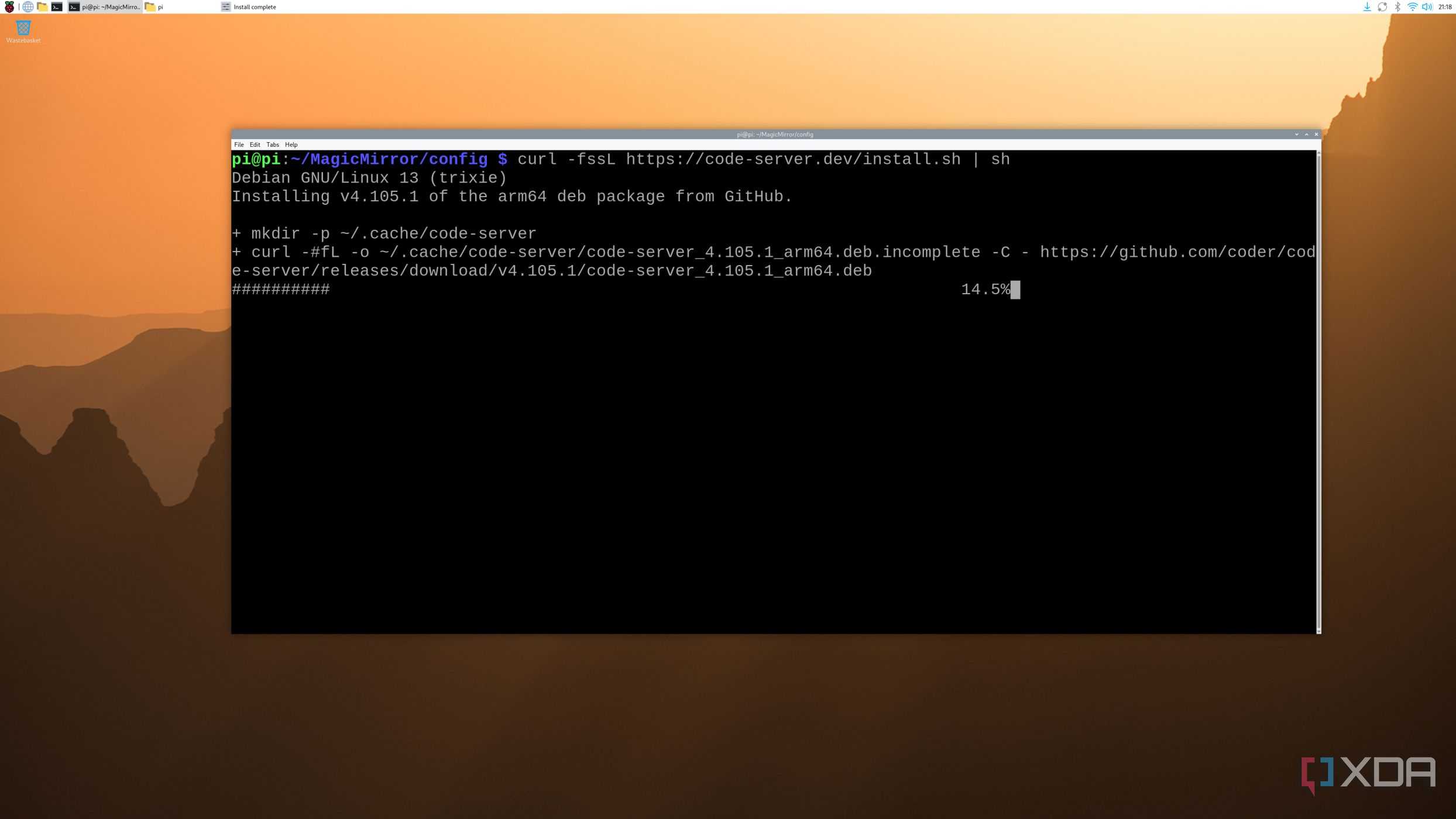 Downloading Code Server on Raspberry Pi
