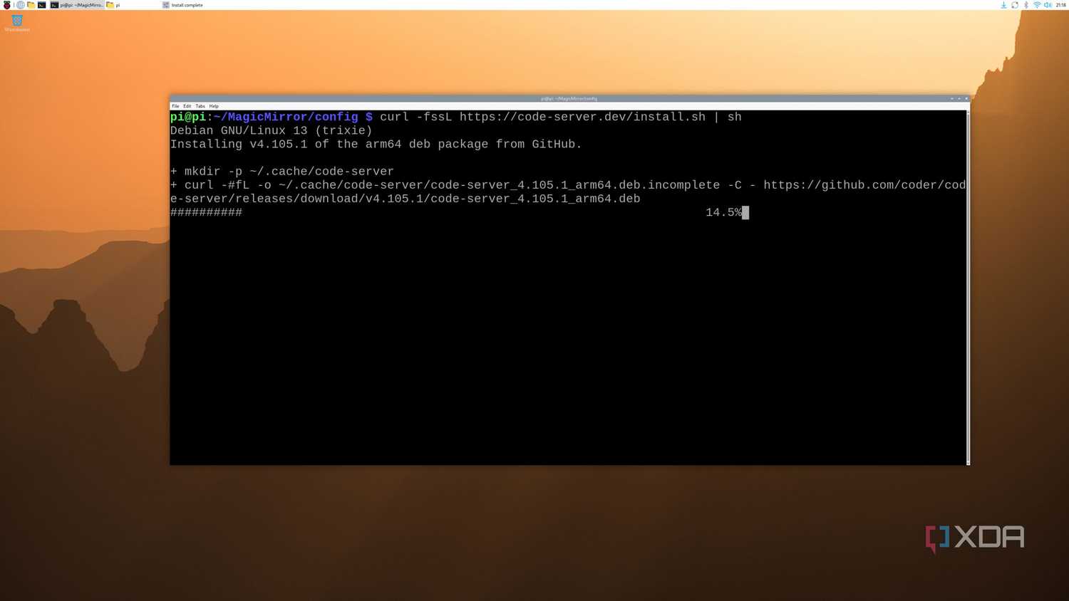 Downloading Code Server on Raspberry Pi