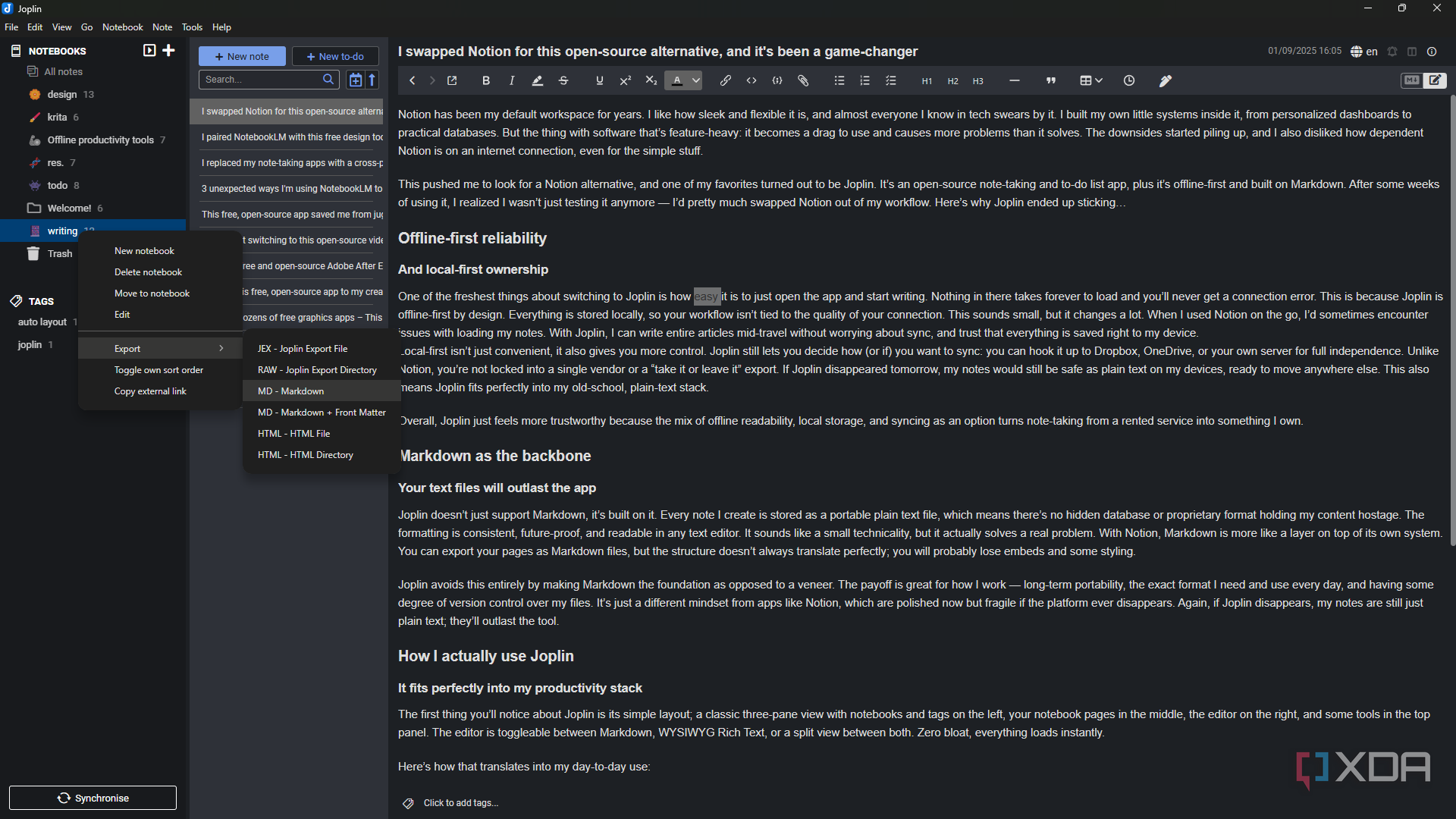 Notebook Example Software I started using NotebookLM with my favorite open-source notes app