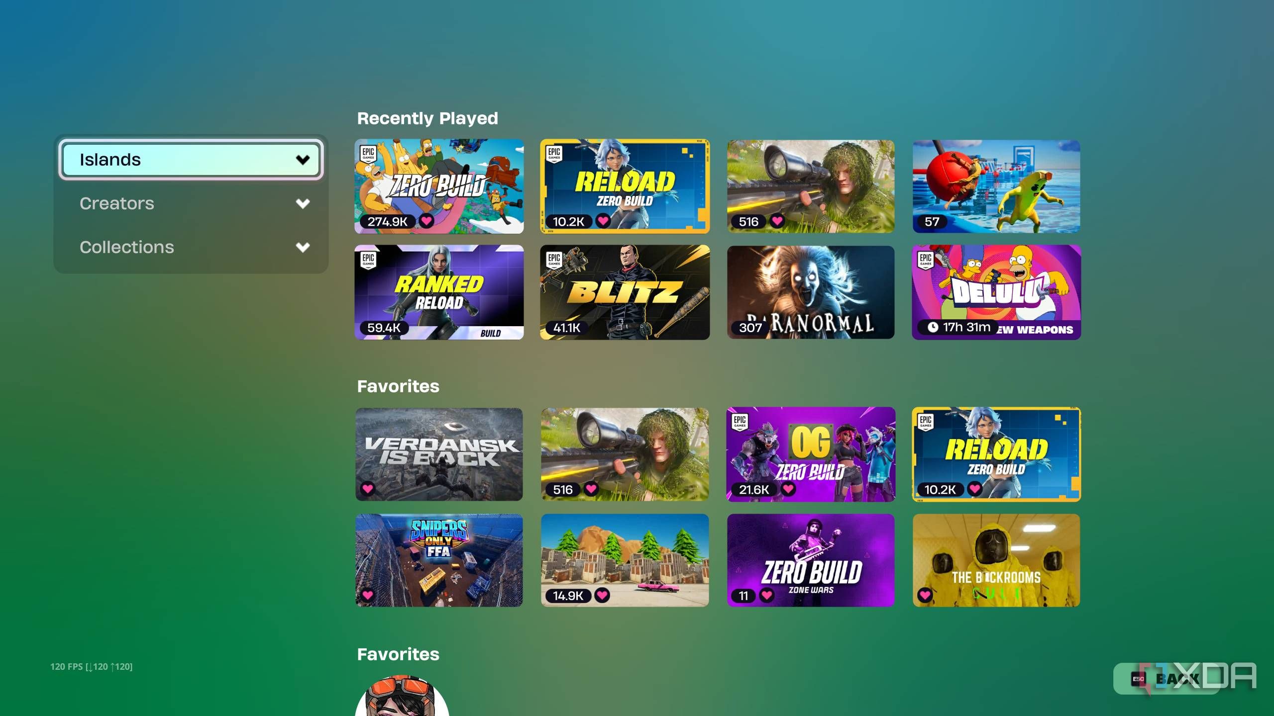 Studio-curated servers and game modes in Fortnite.