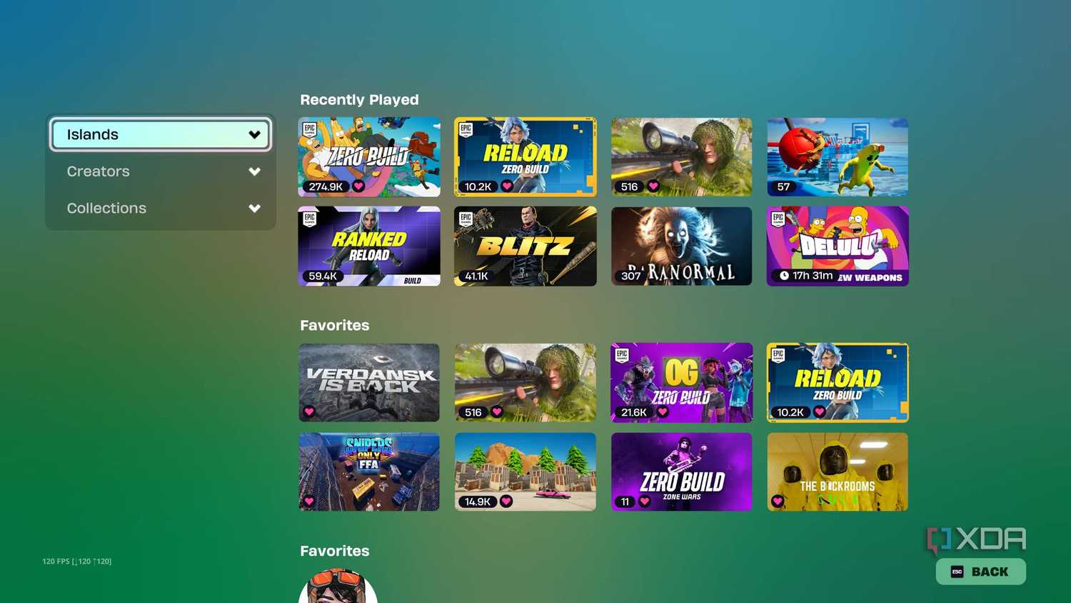 Studio-curated servers and game modes in Fortnite.