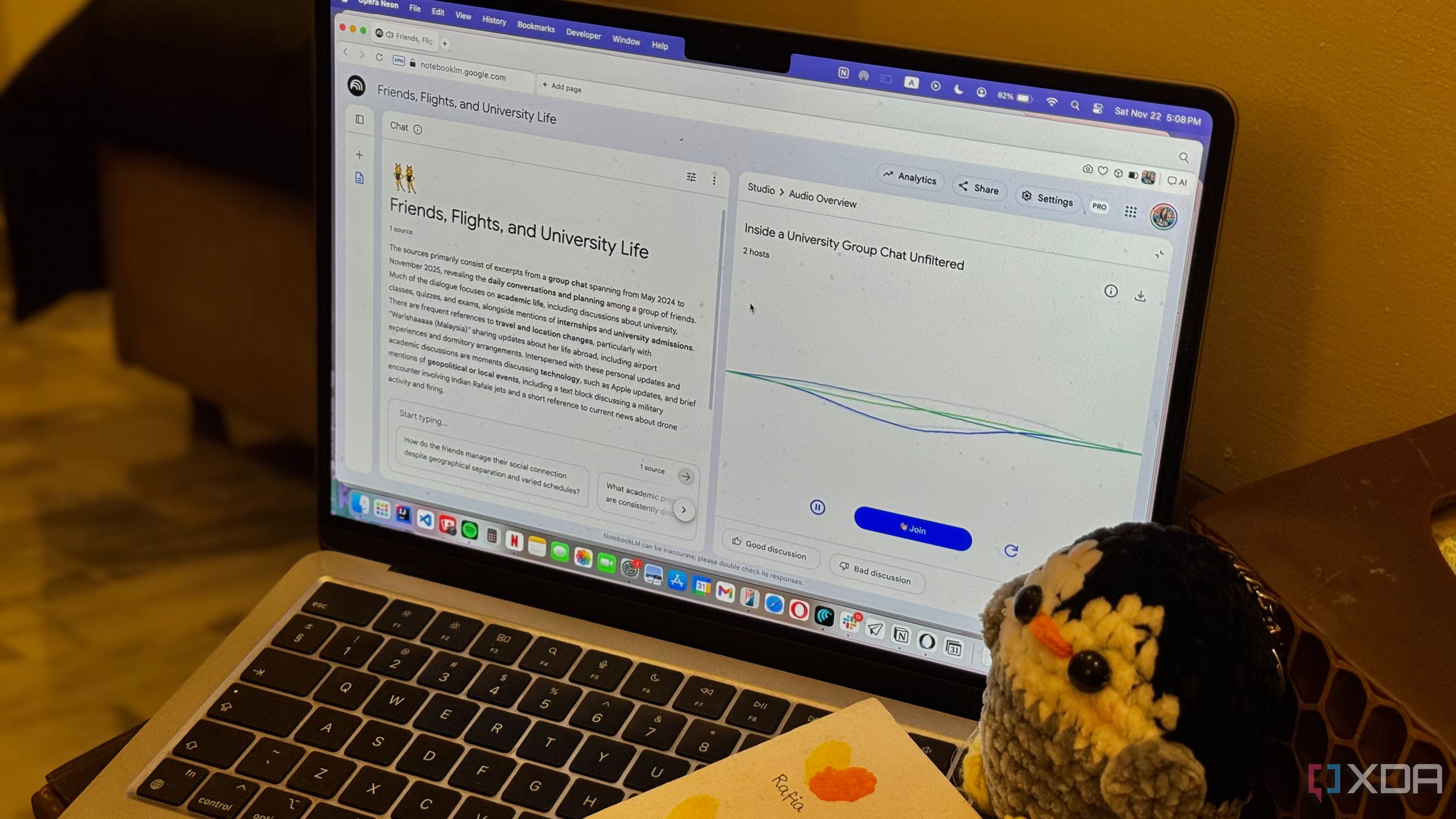 Generating a friends podcast using NotebookLM