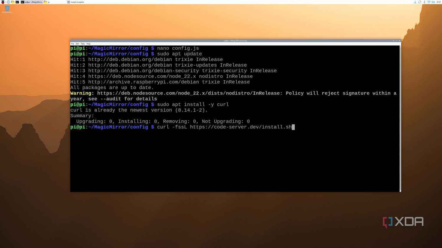 Installing Code Server on Raspberry Pi