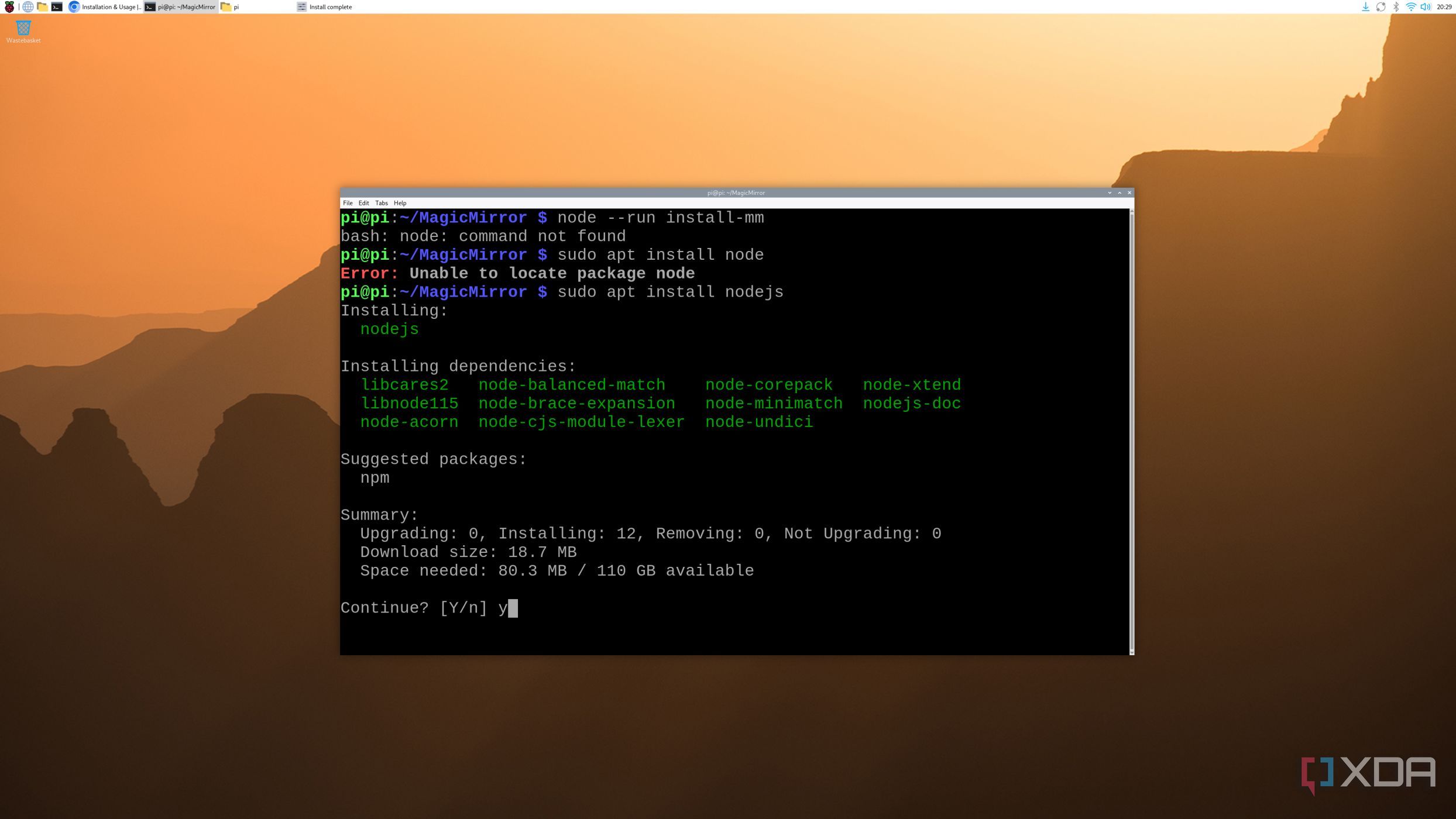 Installing Nodejs on Raspberry Pi