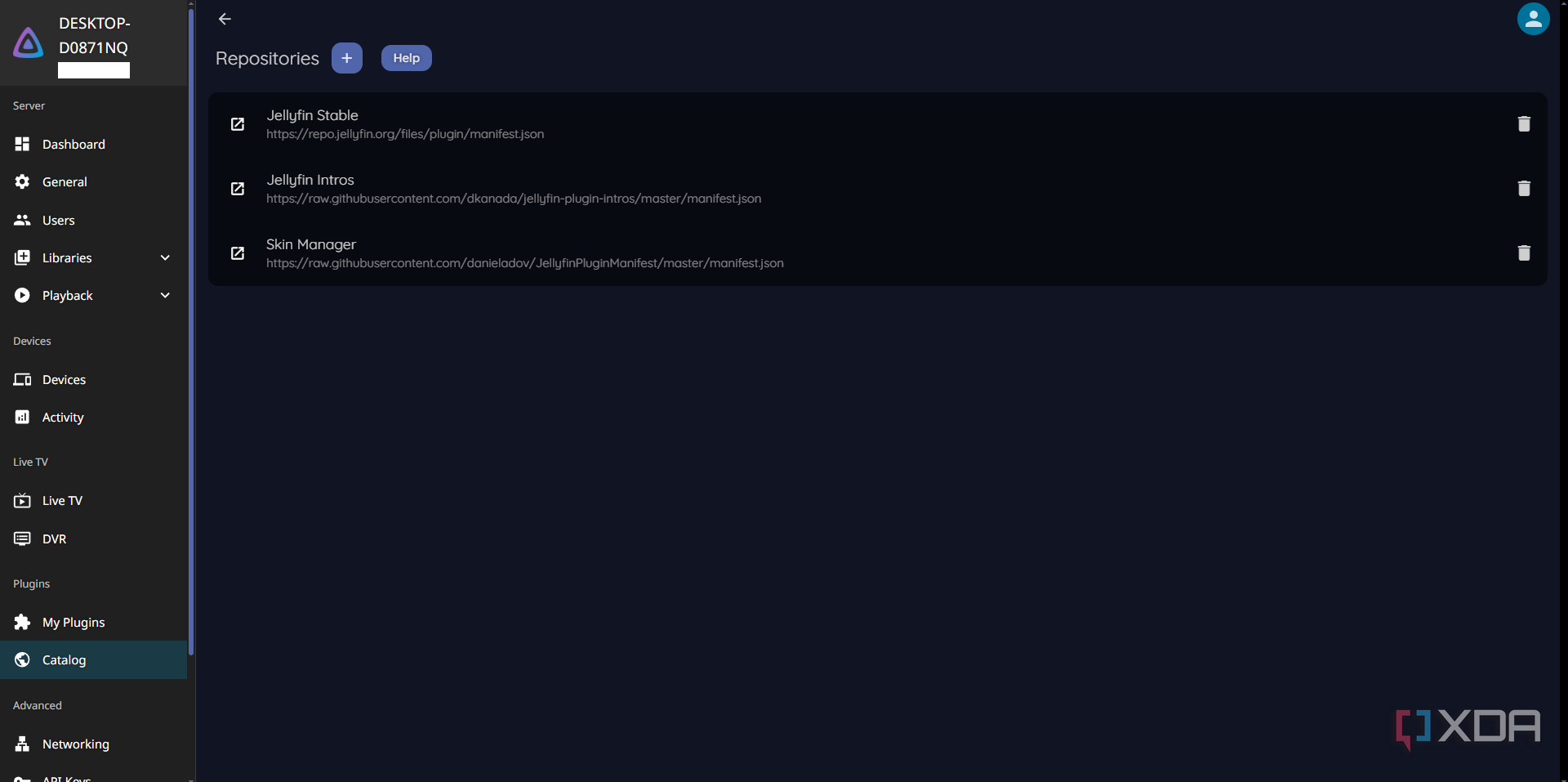 Navigate to your plugin catalog. 