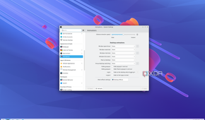 Screenshot of the Animations page in the System Settings app in KDE Plasma