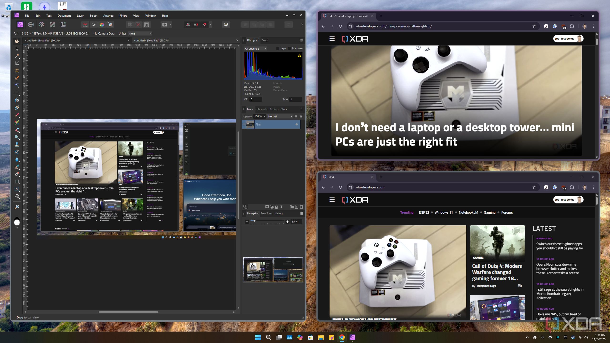I finally fixed my Windows desktop clutter with a tiling manager trick ...