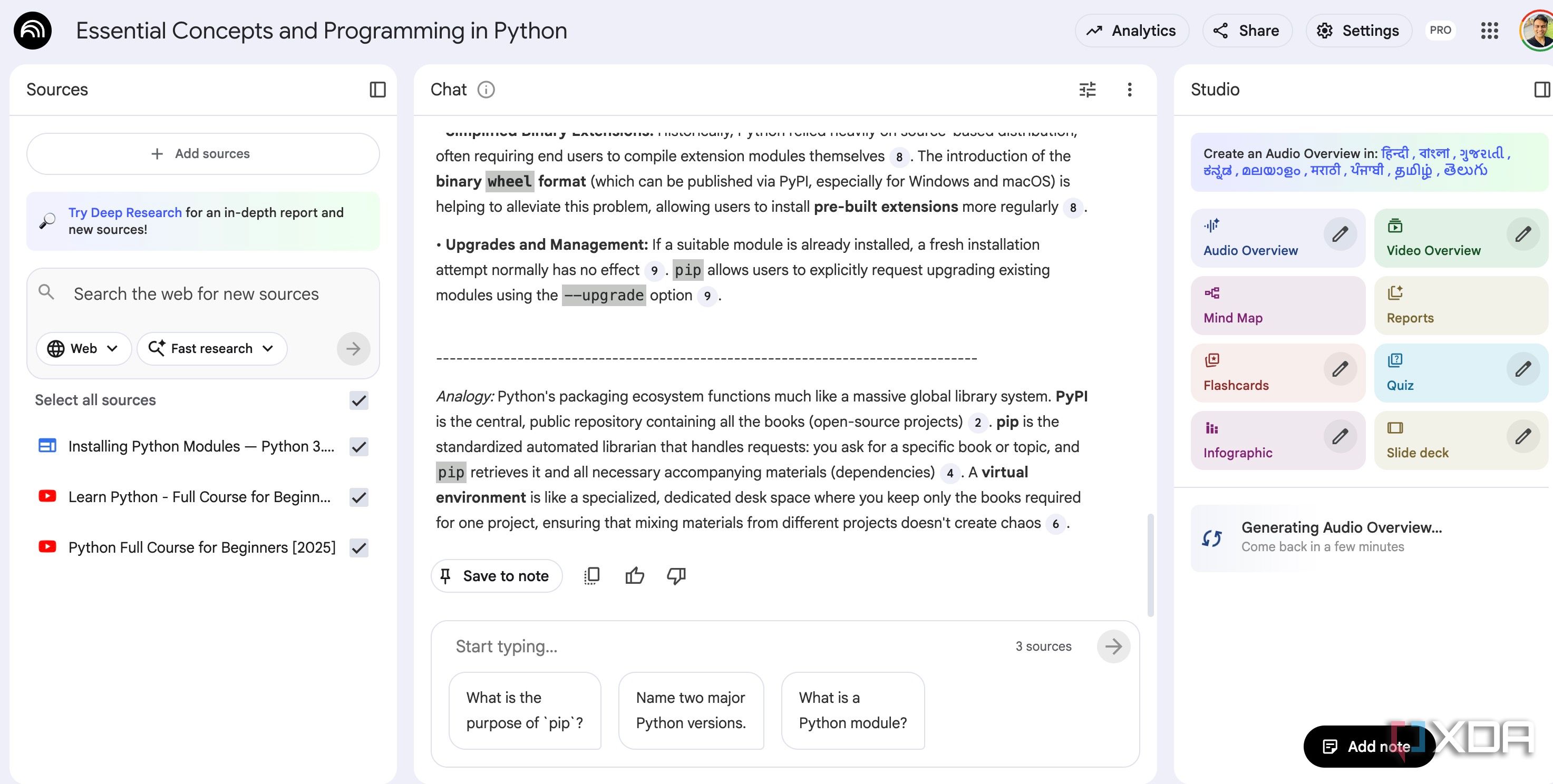 I used NotebookLM to learn about Python and I should have sooner