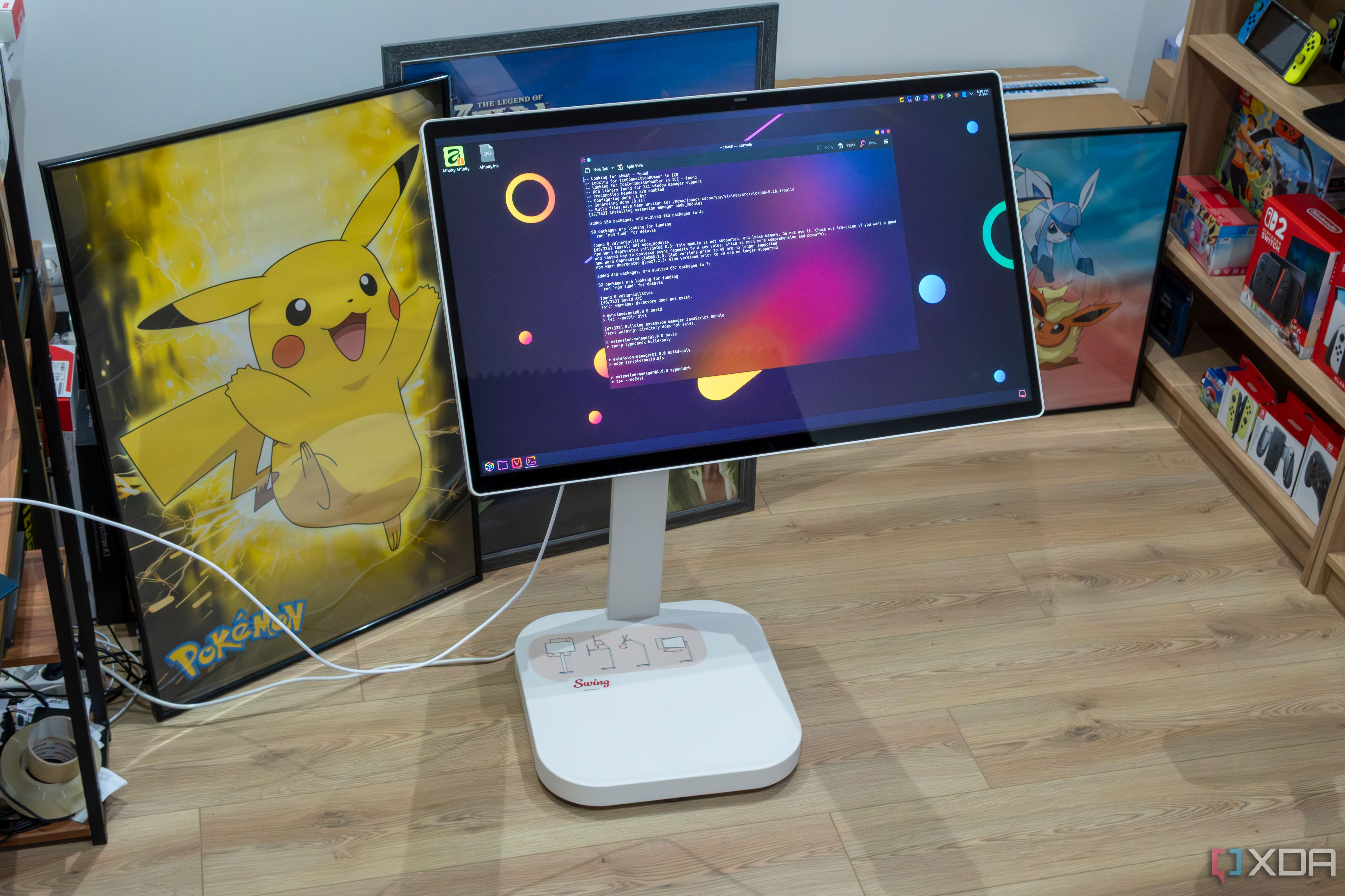 その他 3D Swing Monitor 移動式4Kスマートモニター「LG Smart Monitor Swing」、3日でMakuake