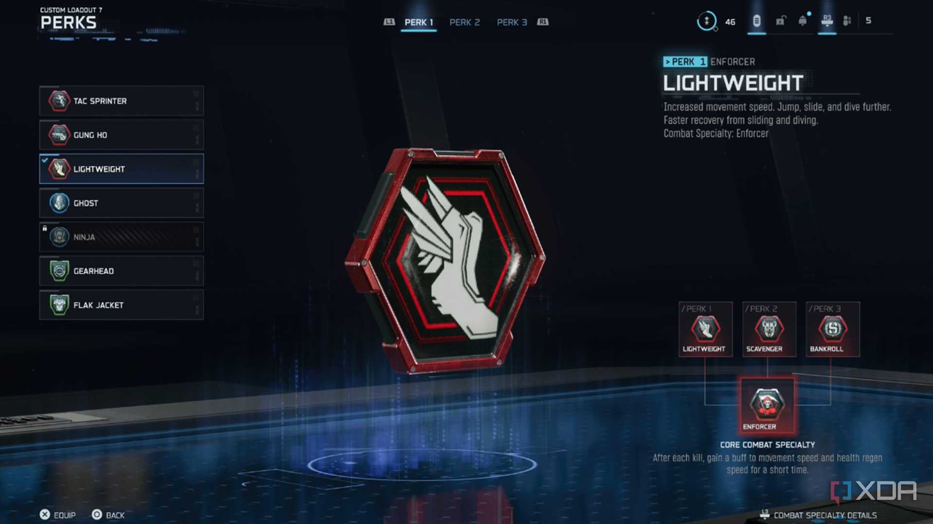 A screenshot of the custom loadout screen from Call of Duty: Black Ops 7
