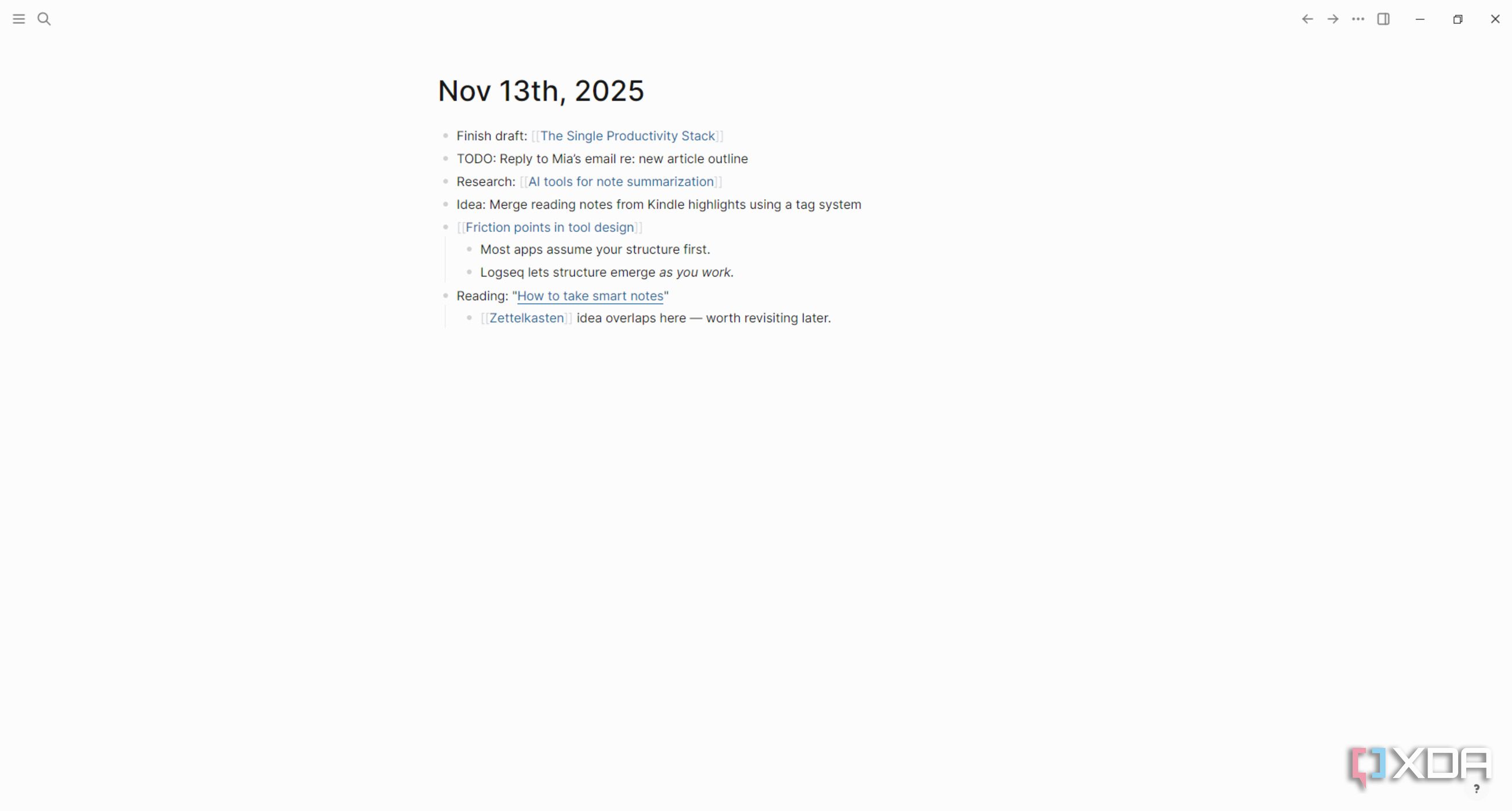 I use Logseq for my tasks, notes, and research in one super-charged ...
