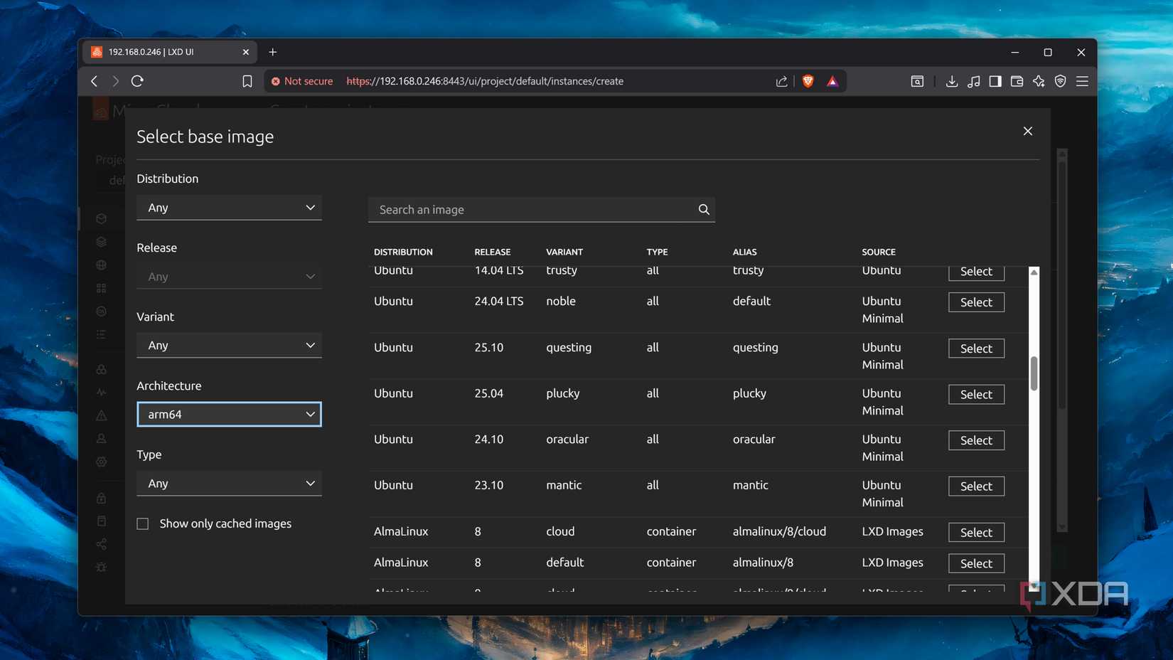 Extrayendo imágenes en MicroCloud
