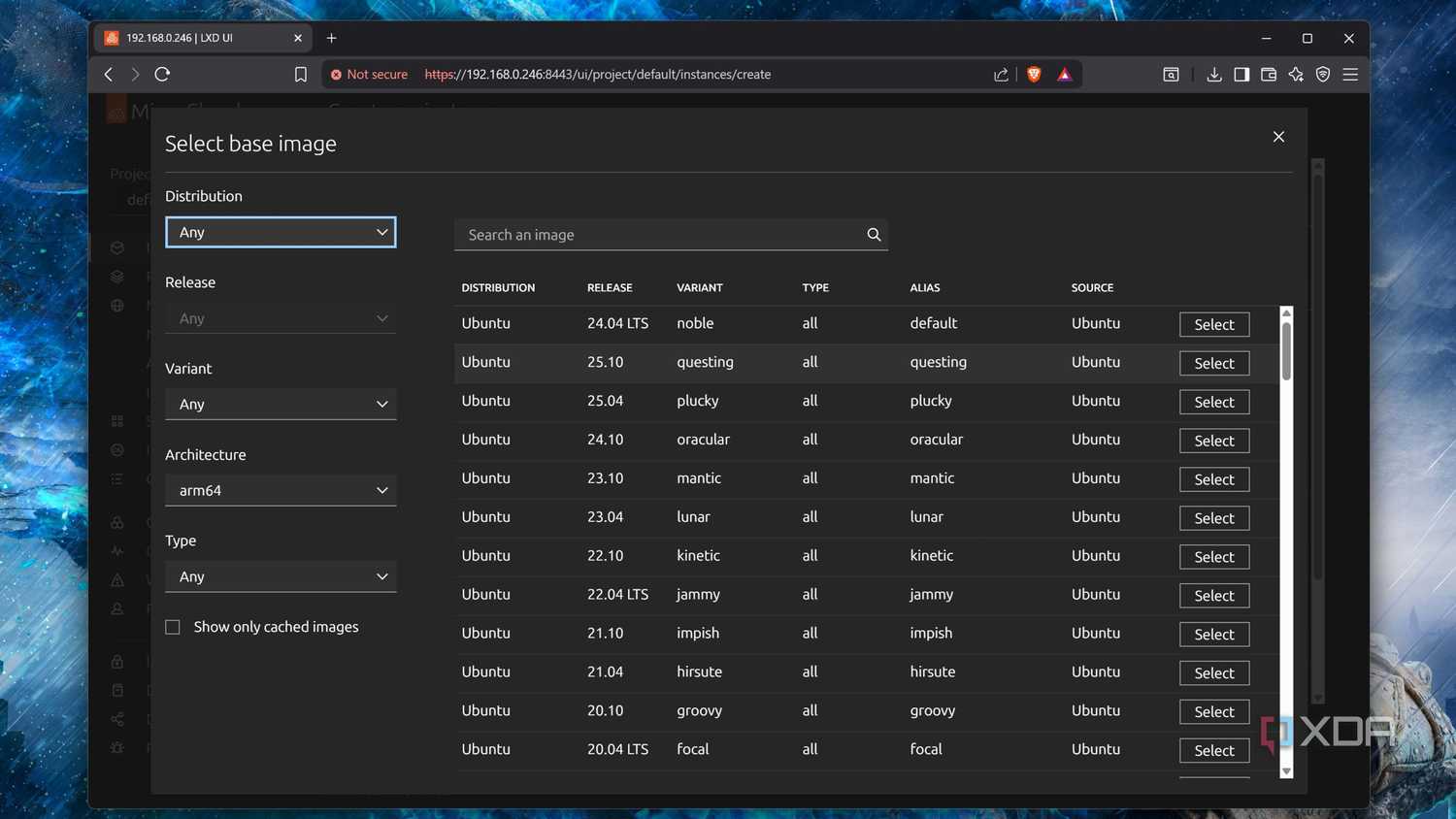 A bunch of templates on MicroCloud