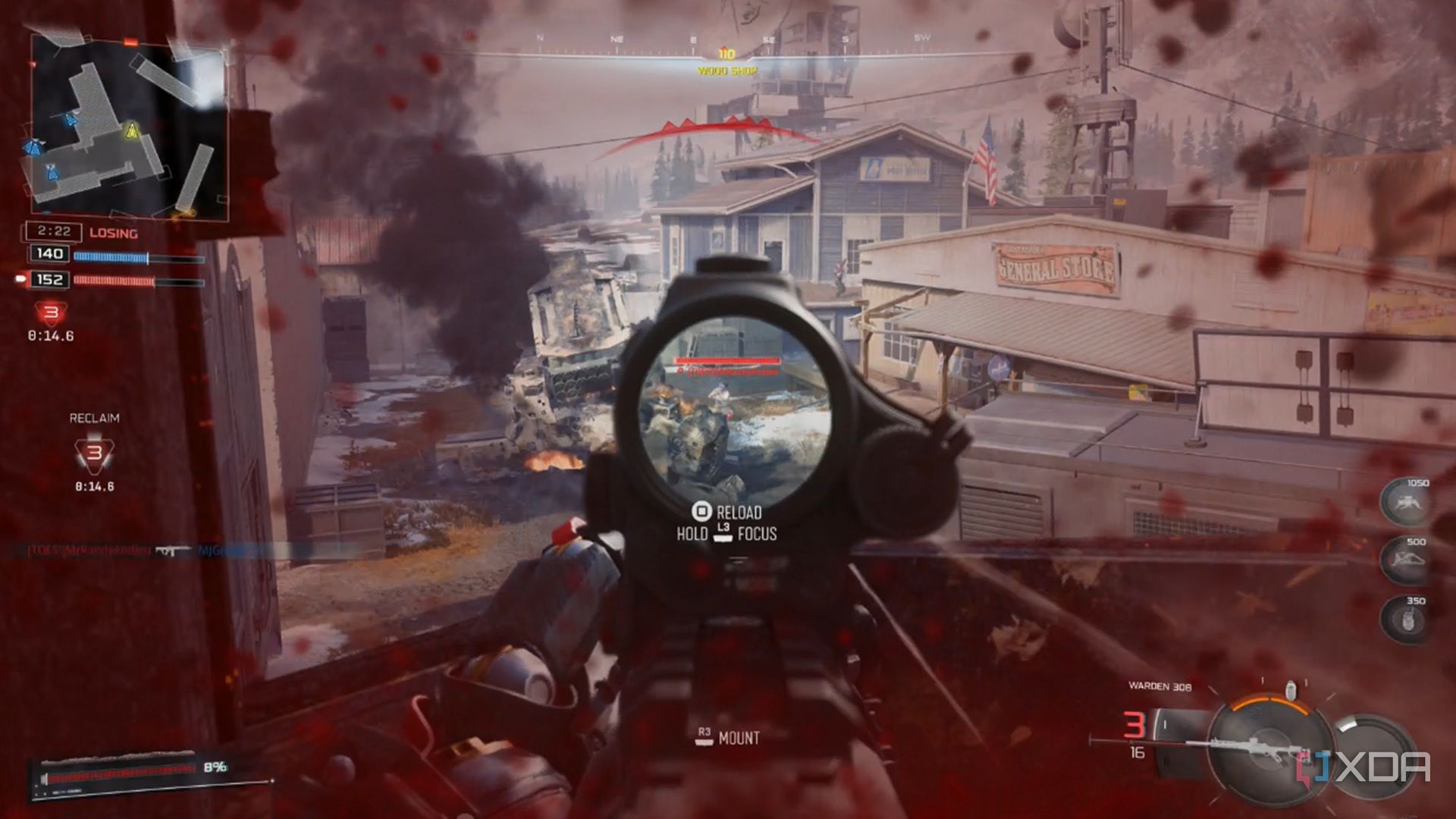 A screenshot of multiplayer gameplay from Call of Duty: Black Ops 7