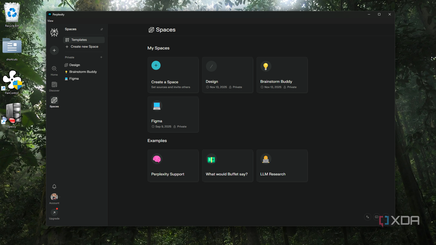 My spaces in Perplexity