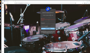 Navidrome login page