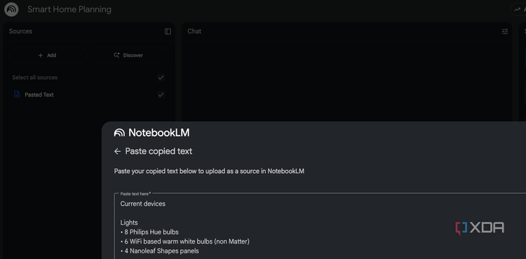 NotebookLM - current smart device list