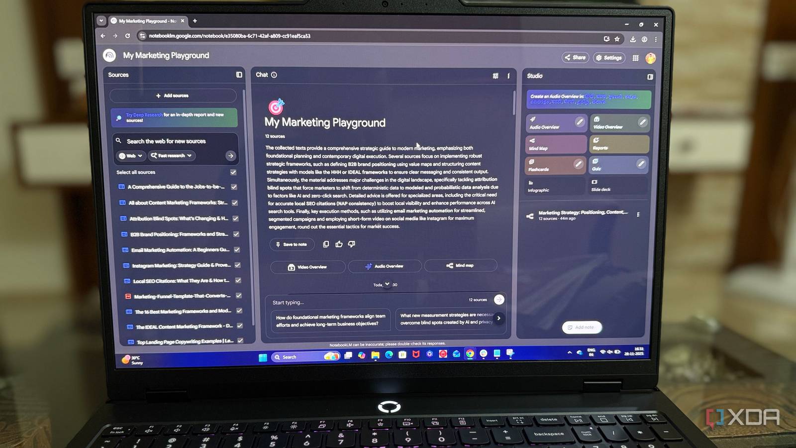 I'm a techie learning marketing, and NotebookLM makes it 10x better