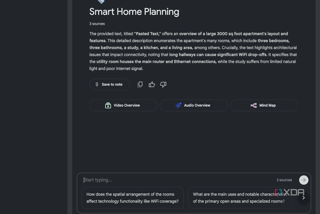 NotebookLM - smart home planning questions