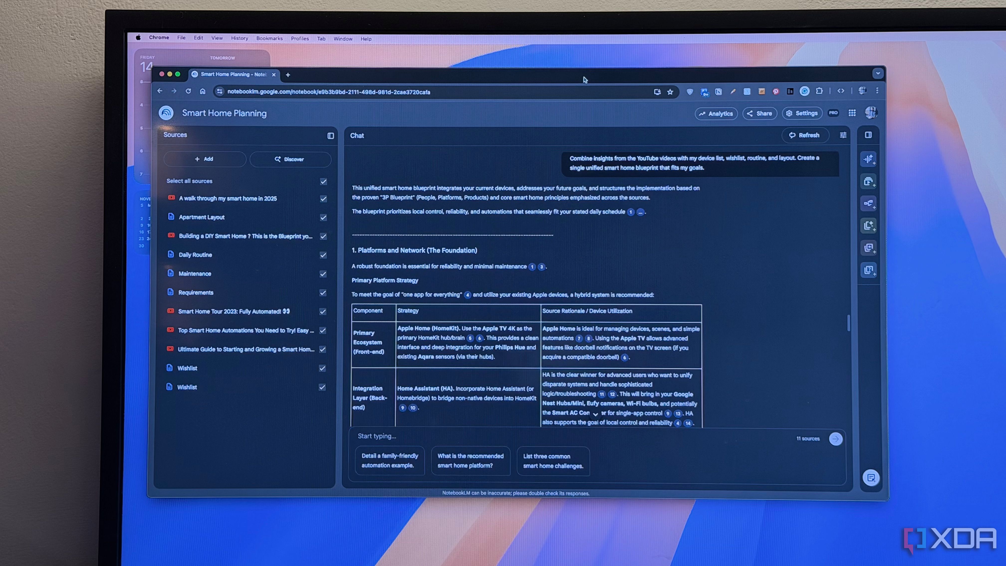 NotebookLM smarthome on a Mac