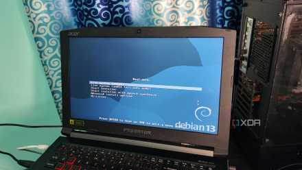 The Debian boot menu
