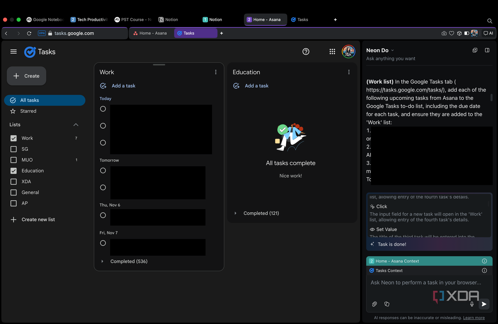 Task Browser I'm only using an AI browser for college work, and it's amazing