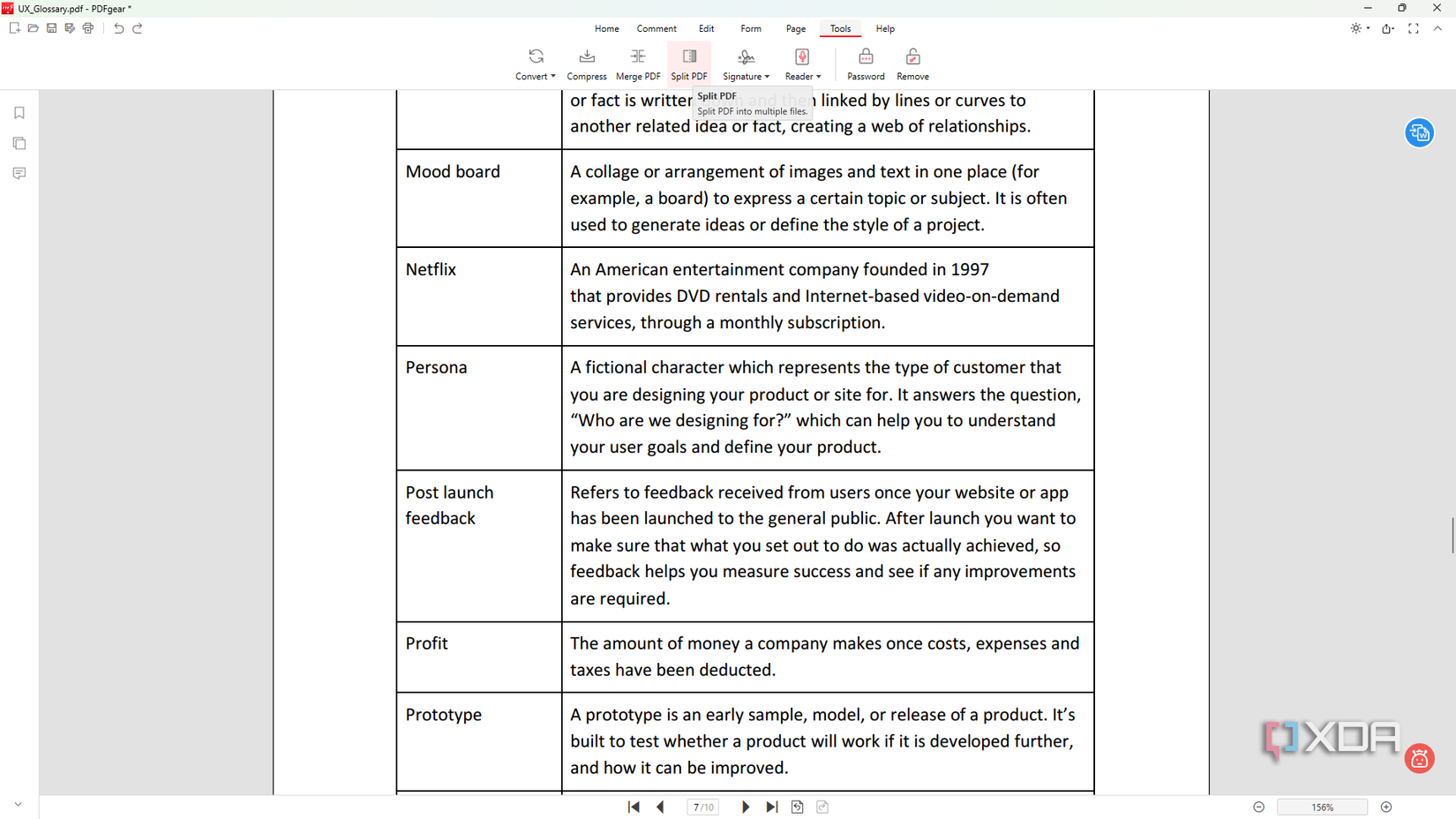 Herramientas de edición de PDF en PDFGear