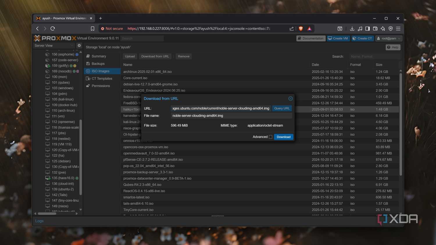 Downloading a Cloud-Init template
